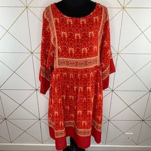 R. Vivimos Cotton Half Sleeve Loose Boho Tunic XS